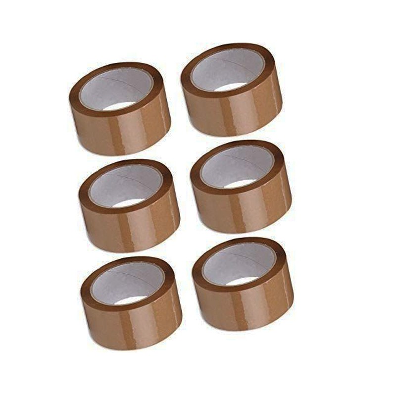 Banda adeziva solvent, scoth pentru ambalare, rola 48 mm x 60 m, maro, set 6 buc - imagine 5